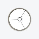 Produktbild fr 'Textiler Velours-Lampenschirm in creme fr Stehlampen, Zylinder, Lampenschirm,'