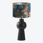 Produktbild fr 'Textiler Lampenschirm mit edlem Blumenprint fr Stehlampen, Zylinder, Lampenschirm,'