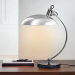 Produktbild fr 'Lambert Tischlampe Seattle- Edelstahl, Fu Schwarz lackiert, 55 cm hoch'