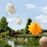 Produktbild fr 'Wetterfester LED-Solar-Lampion frs ganze Jahr, Gartenlampion, Gartenlaterne, Laterne, Lampenschirm'