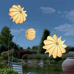 Produktbild fr 'Wetterfester LED-Solar-Lampion frs ganze Jahr, Gartenlampion, Gartenlaterne, Laterne, Lampenschirm'