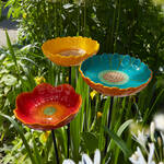 Produktbild fr 'Rote Mohnblte aus glasierter Keramik zum Vgel Fttern'