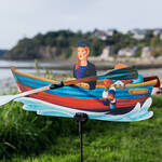 Produktbild fr 'Windspiel Ruderboot 60 x 35 cm - Gartendeko aus der Bretagne'