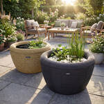 Produktbild f�r 'Mini-Teich im Korbdesign f�r Balkon, Terrasse und Garten'