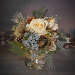 Produktbild fr 'Exquisiter Winterstrau in festlichen Silber- und Goldtnen'