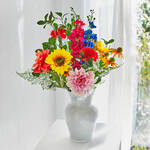 Produktbild fr 'Blumenstrau Sonnenblumen /H ca. 45/80 cm - bunter, dekorativer Strau mit Kunstblumen'