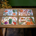 Produktbild fr '2er-Set Tischsets - weihnachtliche Leinentischwsche aus Traditionsweberei, 40/50 cm'
