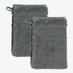 Produktbild fr '2er-Set Waschhandschuh 16x22cm Exquisit, Anthrazit'