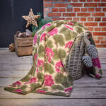 Produktbild fr 'Wrmende Walk-Wolldecke mit Blumen-Relief-Motiv'