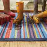 Produktbild fr 'Saugstarke Matte Happy Stripe hlt 95 % Schmutz zurck'