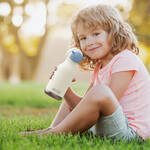 Produktbild fr 'Isolierte Kindertrinkflasche Schaf mit Strohhalm, 460 ml'