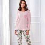 Produktbild fr 'Frhliche 7/8 Pyjama-Hose im Blten-Look'