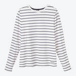 Produktbild fr 'Basic Langarm-Shirt geringelt Navy zur Komfort-Mix-Nachtwsche'