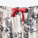 Produktbild fr 'Weiche 7/8 Pyjamahose mit Alice im Wunderland-Illustrationen'