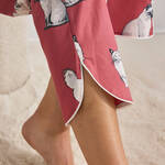 Produktbild f�r 'Damen-Pyjama mit Katzen-Motiv - Bordeaux, Gr��e 36-54'