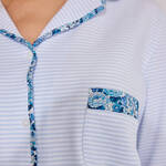 Produktbild f�r 'Gestreifte Pyjama mit Liberty-Blumenstoff, Gr��e 36-54'