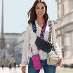Produktbild fr 'Web-Taschenband Hahnentritt, Pink/Wei  zum Austauschen, Hfttasche, Handtasche, Geldbrse, Handytasche, Tasche, Bauchtasche'