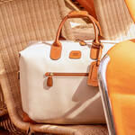 Produktbild fr ' Elegante Reisetasche 28 l - mit Lederbesatz, 43 x 19 x 28 cm (B/T/H)'
