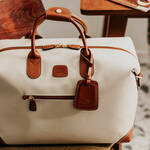 Produktbild fr ' Elegante Reisetasche 28 l - mit Lederbesatz, 43 x 19 x 28 cm (B/T/H)'