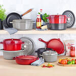 Produktbild fr 'Franzsische Staub Cocotte oval mit zustzlichem Gratis-Tierknauf'