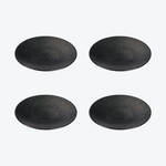 Produktbild fr '4er-Set Desserteller,  21 cm - Lambert Geschirr Kaori, Steinzeug, Schwarz, mit Finish in edler Rochenhaut-Optik, splmaschinenf'