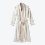 Produktbild fr 'Zweifarbig gemusterter Jacquard-Bademantel im Kimono-Stil'