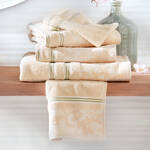 Produktbild fr 'Naturfarbene Handtuch-Serie mit van Goghs jacquardgewebter Mandelblte'
