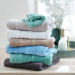 Produktbild fr 'Flauschige Handtuchserie mit feiner Mander-Bordre'