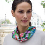 Produktbild f�r 'Loop-Schal Tropical Flowers - 100 % Seide, Liberty-Stoff, mit Magnetverschluss'