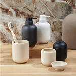 Produktbild fr 'Seifenspender rund, minimalistisches Design, Steingut - 300 ml,  7,5/13 cm hoch'