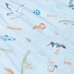 Produktbild fr 'GOTS-zertifizierte Bio-Satin-Bettwsche mit Nordsee-Motiven'