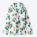 Produktbild fr 'Klassischer Jersey-Pyjama - mit winterlichem Waldmotiv'