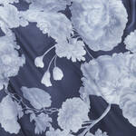 Produktbild f�r 'Satin-Bettw�sche Midnight Rose - Wei�/Blau, 2 Gr��en'