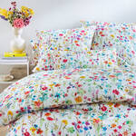 Produktbild f�r 'Janine Blumen-Kissenbezug Flower allover - 100 % Mako-Baumwolle, Blumenmotiv Multicolor, 40/80 cm'