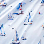 Produktbild f�r 'Janine Satin-Bettw�sche mit maritimem Flair, 2 Gr��en'