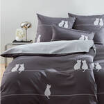 Produktbild f�r 'Mako-Satin-Kissenbezug You & Me, zur Katzen-Bettw�sche, 40/80 cm'