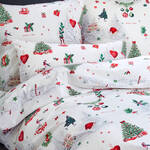 Produktbild f�r 'Kissenbezug 40/80 cm zur Flanell-Bettw�sche Christmas Tree - 100 % Baumwolle'