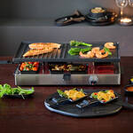 Produktbild fr 'Raclette-Grill mit Wendeplatte - fr Raclette, Grillen, Mini-Pizza, Pancakes'