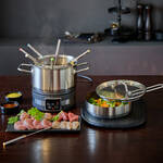 Produktbild fr '13-tlg. Fondue-Set - auch als Kochstelle nutzbar, umfangreiches Zubehr'