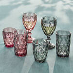 Produktbild f�r 'Farbig funkelnde Wassergl�ser in Diamant-Optik'