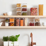 Produktbild fr '3-tlg. Set: Platzsparende Trockenvorratsbehlter mit Durchblick und Aromaschutz'