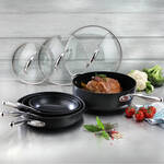 Produktbild fr 'Hochraum-Pfanne mit Gegengriff (28 cm ): professionell, hart anodisiert'