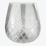 Produktbild fr 'Ambient Glas-Windlicht mit Rauten-Gravur'