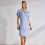 Produktbild f�r 'Baumwoll-Nachthemd fein gestreift, Gr��e 38-46'