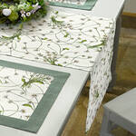 Produktbild f�r 'Chemin de table � P�querettes � - Fabrication artisanale allemande, 50 x 150 cm'