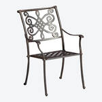 Produktbild fr 'Eleganter Gartenstuhl aus 100 % wetterfestem Aluguss, Bistrostuhl, Aluminium Gartenstuhl'