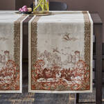 Produktbild fr 'Exquisiter Toile-de-Jouy Tischlufer aus edlem Leinen'