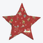 Produktbild fr 'Geflltes Weihnachts-Sternkissen im nostalgisch-modernen Look, Tischlufer, Tischdecke, Tischtuch'