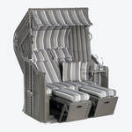 Produktbild f�r 'Im Ostseestrandkorb die Seele baumeln lassen - Anthrazit/Grau gestreift'