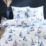 Produktbild f�r 'Janine Satin-Bettw�sche mit maritimem Flair, 2 Gr��en'